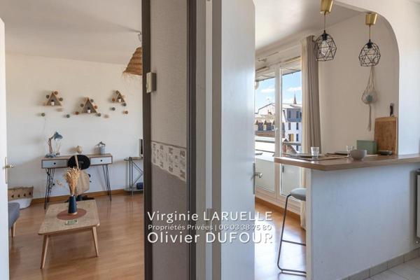 Rouen appartement avec balcon et vue dégagée, 1 chambre, cave et parking