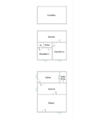 Maison d'habitation à NONANT LE PIN (env 85 m² habitable) à rénover située dans le bourg