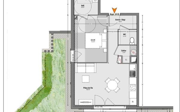 Appartement à vendre    2 pièces • 45,60 m2 Saint-Paul-lès-Dax