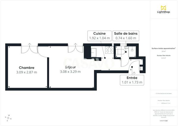 Vente Appartement 2 pièces de 25m² - 75011 Paris