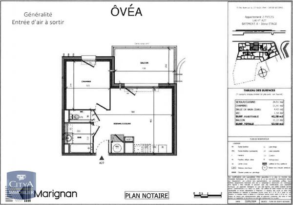 Appartement à louer 2 pièces 42.28m² Béziers (34500)
