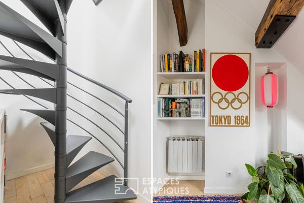 Duplex sous les toits en dernier étage