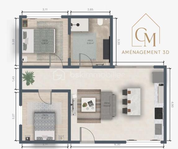 Maison ancienne de 50 m²