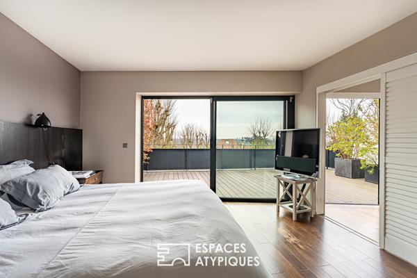 Un écrin de verdure contemporain à l’abri des regards, une vue imprenable sur Paris