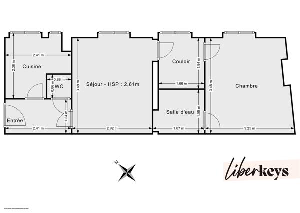 Appartement deux pièces | 34m² | Calme sur cour | Rue de la Tombe Issoire, Paris 14