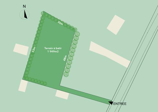 Caderousse – Terrain à bâtir de 1 369 m² libre constructeur, au calme