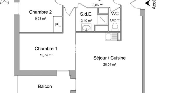 Location Appartement 3 pièces 59.85 m² - Déville-lès-rouen 76250
