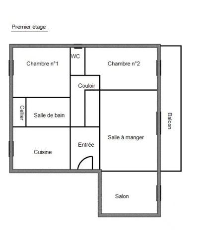 Appartement F4 à vendre  4 pièces - 68 m 2   VARENNES VAUZELLES  - 58