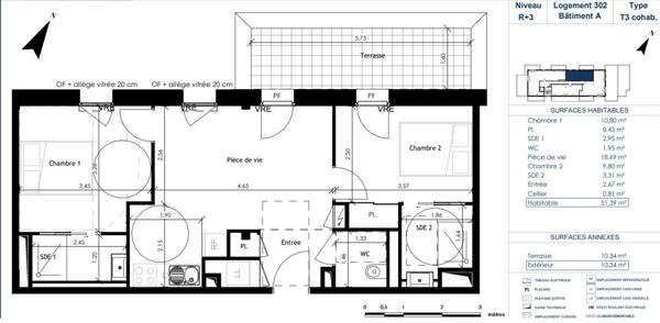 A vendre T3 Dernier étage avec Terrasse sur ANGERS