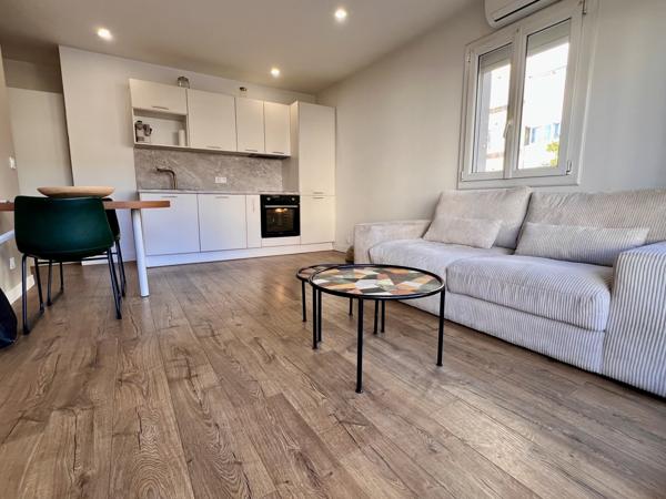 Le Cannet (06110) LE CANNET CARNOT LUMINEUX 3 PIÈCES TRAVERSANT RENOVÉ,GRANDE TERRASSE 32M2