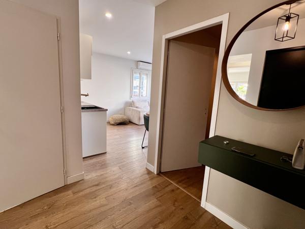 Le Cannet (06110) LE CANNET CARNOT LUMINEUX 3 PIÈCES TRAVERSANT RENOVÉ,GRANDE TERRASSE 32M2