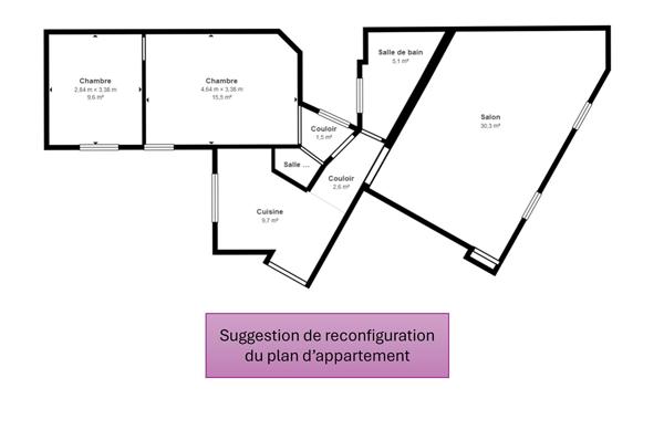 Appartement 3-4 pièces / 1-2 chambres - 75010 RUE LA FAYETTE
