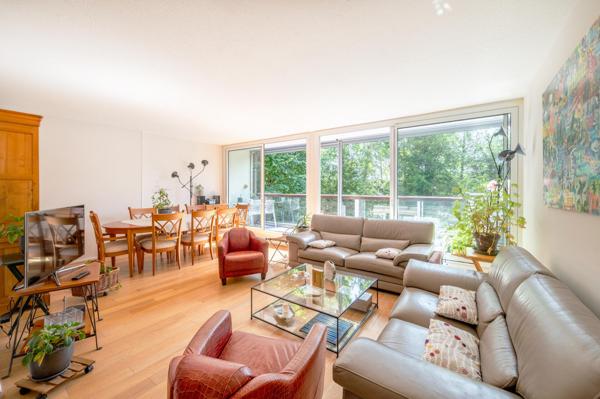 Appartement familial 108m2, parfait état, 4 chambres, grand balcon, calme, verdure, sans vis-à-vis.