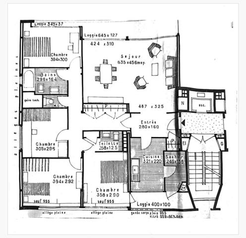 Appartement familial 108m2, parfait état, 4 chambres, grand balcon, calme, verdure, sans vis-à-vis.