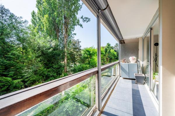 Appartement familial 108m2, parfait état, 4 chambres, grand balcon, calme, verdure, sans vis-à-vis.