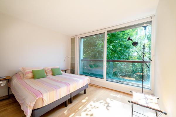 Appartement familial 108m2, parfait état, 4 chambres, grand balcon, calme, verdure, sans vis-à-vis.
