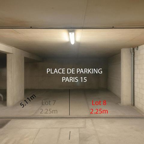 Place de parking - Lot 8 - Rue de l'Abbée Groult -  75015 Paris 15