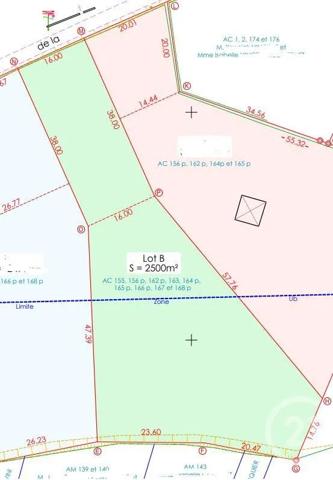 Terrain à vendre  2500 m 2   BONNEUIL EN VALOIS  - 60