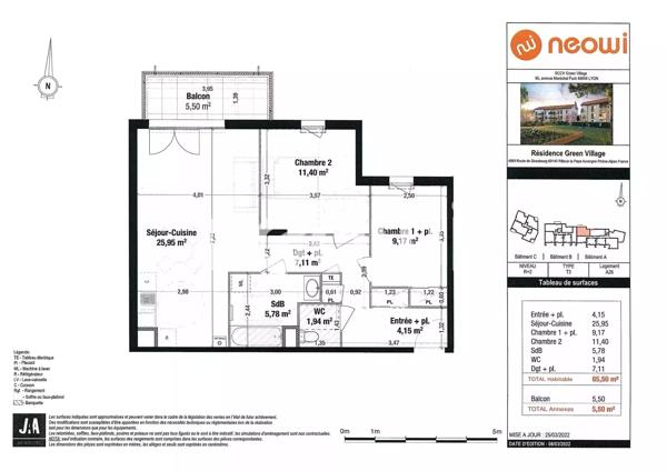 VANCIA - NEUF - Exceptionnel T3 de 66m² - balcon- parking