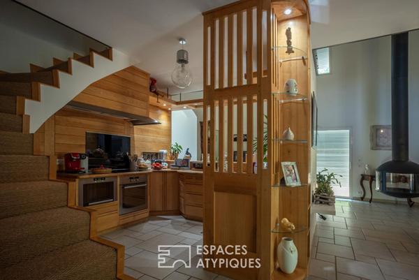 Belle maison d’architecte avec séjour cathédrale et spacieuse piscine