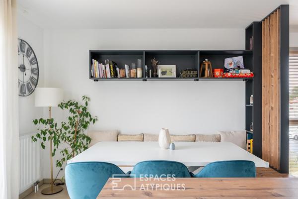 Appartement contemporain et sa terrasse suspendue aux Sorinières