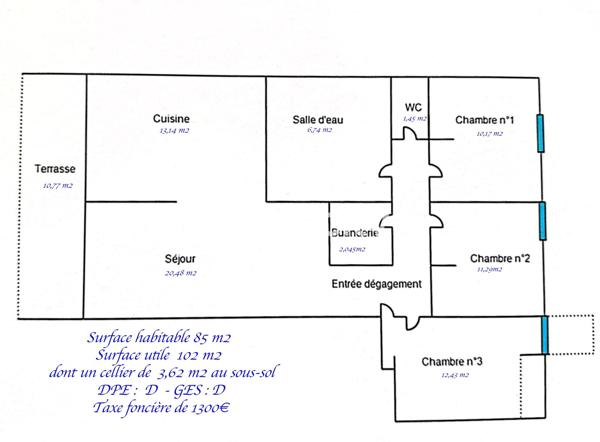 Appartement
         4 pièces
        - 85 m² 465 000 € *