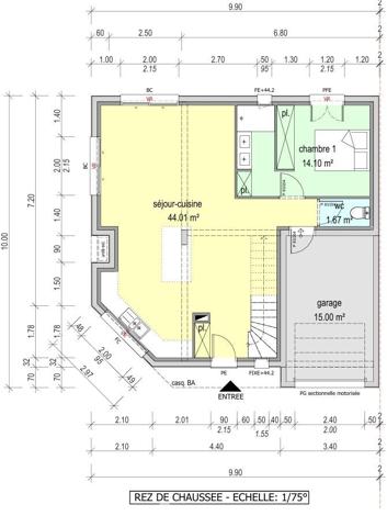 Villas 107 m² à Cabestany 66330