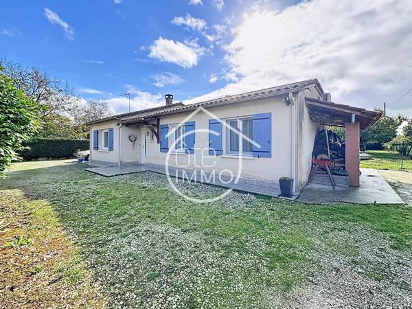 LAMONZIE SAINT MARTIN : Charmante maison de plain-pied 6 pièces de 144m² avec studio attenant