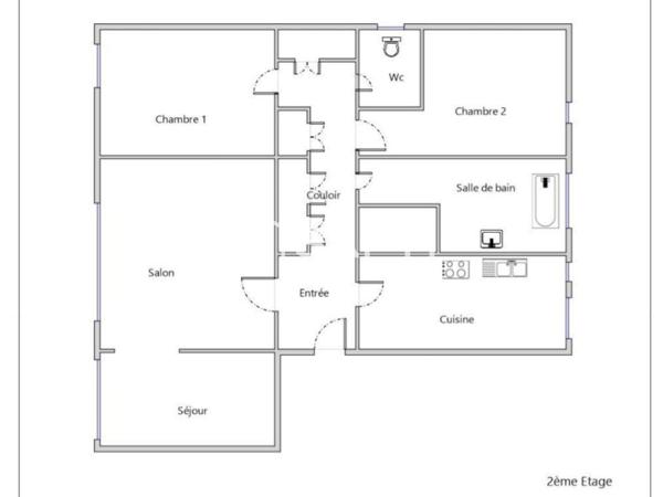 Appartement 75m2 avec grand jardin, garage et 2 parkings+ cave.