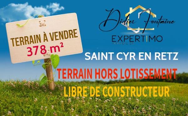 St cyr en retz (44580) Terrain à bâtir non-viabilisé de 378 m² à Villeneuve-en-Retz