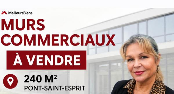 Murs commerciaux loués 240 m² à Pont-Saint-Esprit avec parking