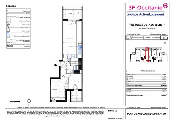 APPARTEMENT N° 1135