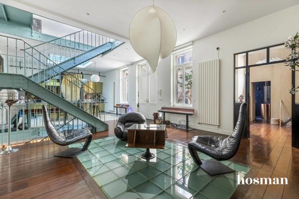 Triplex d’exception – 222 m² – Rooftop 57 m² – Volumes remarquables – local annexe – Paris 11e