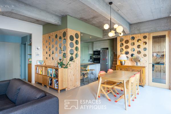 Loft familial et sa terrasse quartier Coop