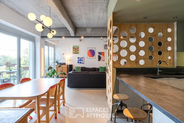 Loft familial et sa terrasse quartier Coop
