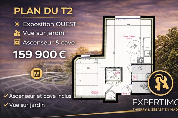 Brest (29200) Brest St-Michel – T2 44 m² ascenseur cave