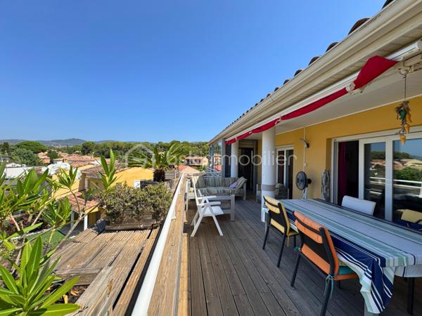 Appartement d'exception à quelques pas de la mer

Idéalement situé au sein d’une résidence intimiste et sécurisée de seulement douze logements, cet élégant appartement de 76 m², niché au 2ᵉ et dernier étage avec ascenseur, offre un cadre de vie particulièrement agréable, entre confort, luminosité et nature.
Dès l’entrée, vous serez séduit par ses beaux volumes et ses prestations soignées. 
La pièce de vie de 24 m² bénéficie d’une belle luminosité et s’ouvre naturellement sur une superbe terrasse de 33 m², véritable prolongement de l’espace intérieur. Un lieu privilégié pour profiter des beaux jours, recevoir ou simplement contempler la nature environnante de Bormes-les-Mimosas.
La cuisine, semi-ouverte, aménagée et entièrement équipée, de plus de 8m2, s’intègre harmonieusement à l’espace de vie.
Côté nuit, l’appartement propose trois chambres, ainsi que deux salles d’eau, offrant confort et intimité à toute la famille ou à vos hôtes.
Une véranda de 10 m², dédiée au rangement, vient compléter cet agréable espace extérieur.

Récent, parfaitement entretenu et bénéficiant d’excellentes performances énergétiques (DPE C – GES A), cet appartement conjugue harmonieusement confort contemporain, tranquillité et proximité immédiate du littoral.

Les prestations :
* Plage de la Favière à seulement 700 m
* Commerces, restaurants et boutiques accessibles à pied
* Résidence intimiste de 12 logements
* 2ᵉ et dernier étage avec ascenseur
* Résidence sécurisée : portail avec digicode et interphone
* Climatisation réversible gainable, indépendante dans chaque pièce et particulièrement silencieuse
* Chauffage individuel 
* Fenêtres PVC double vitrage
* Volets roulants électriques
* Fibre optique
* Garage box fermé en sous-sol
* Magnifique terrasse de 33 m²
* Véranda de 10 m², idéale pour le rangement
* Un emplacement privilégié

À seulement quelques minutes à pied de la plage de la Favière, des commerces et restaurants, cet appartement constitue une adresse particulièrement recherchée pour profiter pleinement du littoral varois, tout en bénéficiant d’un environnement résidentiel calme et préservé.

Que vous soyez à la recherche d’un pied-à-terre élégant en bord de mer, d’une résidence principale confortable ou d’un investissement de qualité, ce bien offre une combinaison rare de volume, extérieur, prestations et emplacement.

Une adresse à découvrir sans tarder.
Vidéo sur demande, avec grand plaisir.