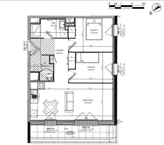 Appartement à vendre 3 pièces 59 m² Bretteville-sur-Odon