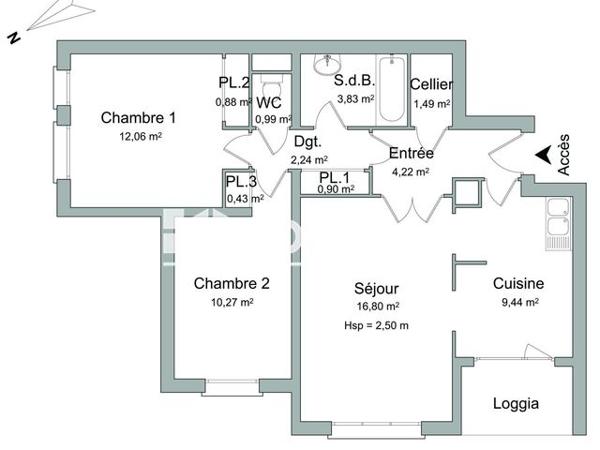 Location Appartement 3 pièces 63.55 m² - 5 RUE DES CHAMPS ROGER Chatou 78400