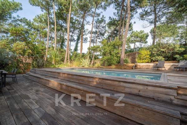 Villa contemporaine au Cap Ferret – 215 m² avec piscine et jardin paysager