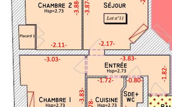 Appartement à vendre    3 pièces • 47,16 m2 Saint-Ouen