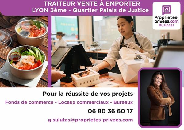 69003 LYON - RESTAURANT TRAITEUR , TERRASSE