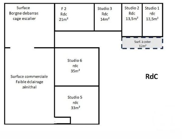 Immeuble à vendre  323 m 2   PANTIN  - 93