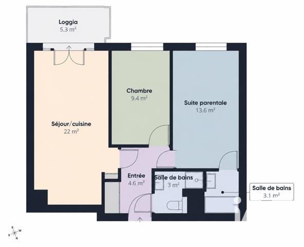 Appartement à vendre 3 pièces 58 m² Le Plessis-Robinson