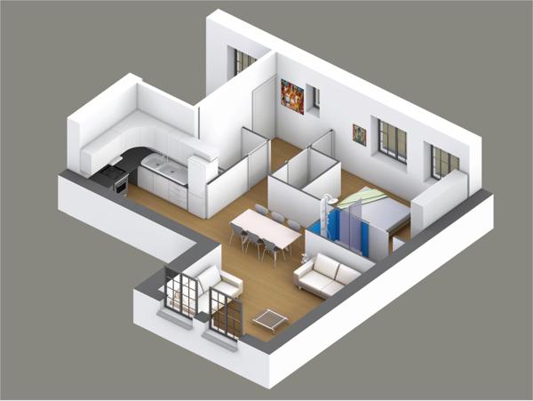 APPARTEMENT 2 PIECES 53 m2 VUE MER