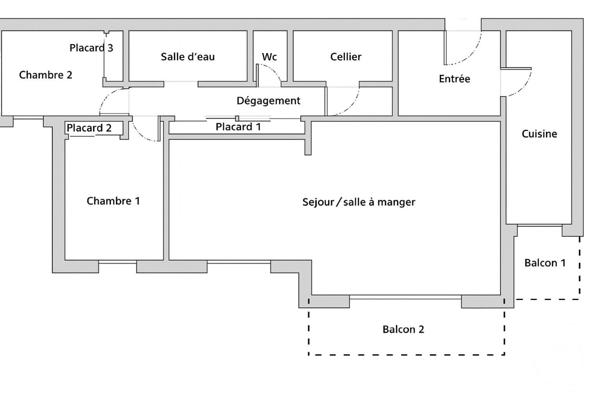 Appartement F4 à vendre  4 pièces - 81,65 m2 MONTPELLIER - 34