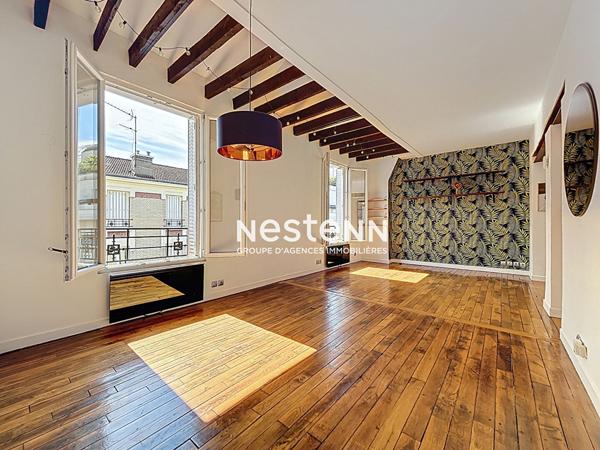 ISSY LES MOULINEAUX - QUARTIER LA FERME - Vente d'un appartement 3 pièces en duplex traversant en dernier étage