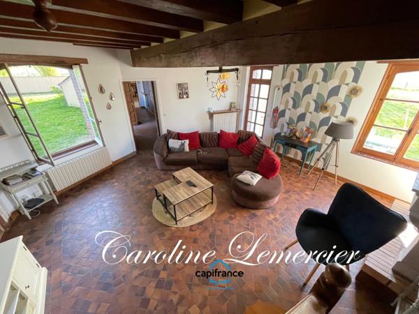 Dpt Sarthe (72), à vendre proche de Connerré FERMETTE en campagne 294 m² habitables , 6 chambres , terrain de 1500 M²