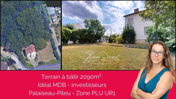 Terrain zone UR1 Palaiseau de 2090m² - gros potentiel