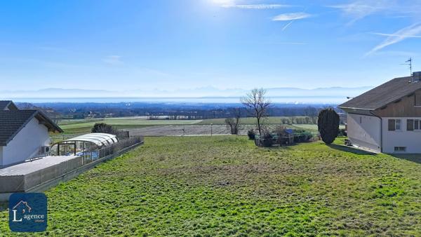 Terrain constructible 1153 m² Crozet 01170 Villeneuve grande parcelle vue dégagée libre constructeur